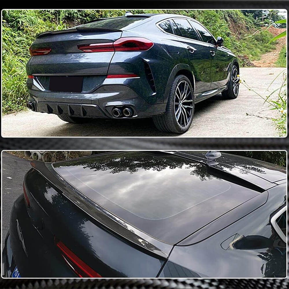 Rear Trunk Spoiler Carbon Fiber V1 for BMW X6 G06 2019- - image 4