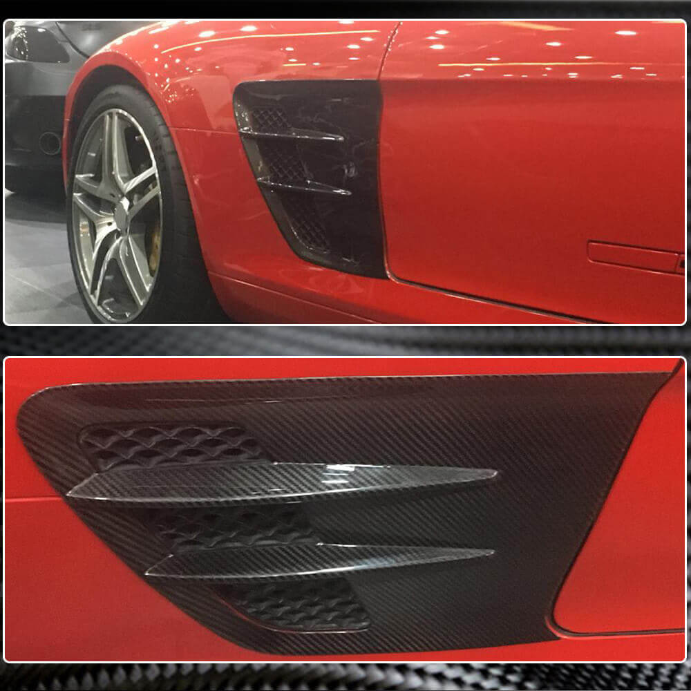 Front Fender Covers (Dry Carbon) for Mercedes SLS C197 2010-2014 - image 4