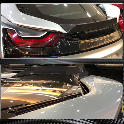 Rear Trunk Spoiler Dry Carbon Fiber V2 for BMW I8 2014-2020 - image 4