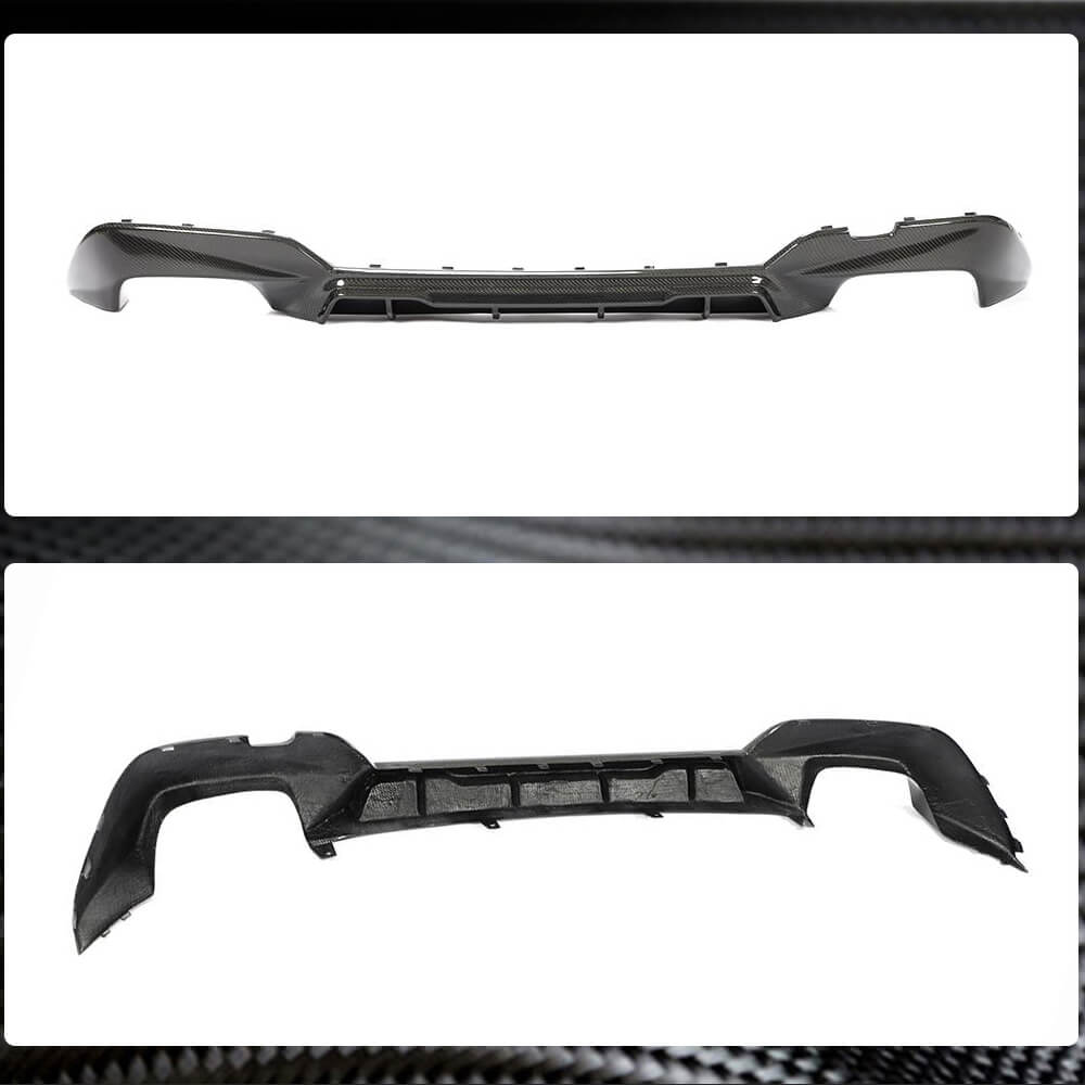 Rear Bumper Diffuser Carbon Fiber V4 (2019-2021, M-Sport) for BMW 3 series G20/21 2018- - image 4