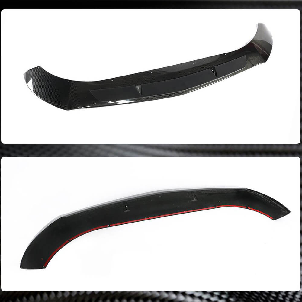 Front Bumper Lip Spoiler (for AMG-Line/GLC43 AMG, Carbon) for Mercedes GLC coupe C253 2016-2023 - image 4
