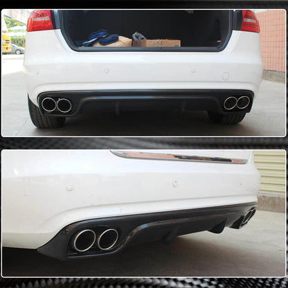 Rear bumper diffuser (for Base 2011-2015, Carbon) for Audi A4 B8 2007-2015 - image 4