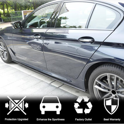 Side Skirt Extensions V1 (for M-Sport/M5 2017-2020, Carbon) for BMW 5 Series G30/G31 2017-2023 - image 4