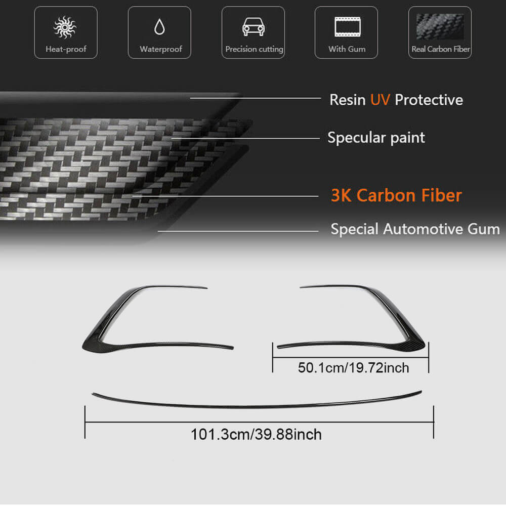 Covers on the front bumper (for GTI HB, Dry carbon) for Volkswagen Golf 8 - image 4