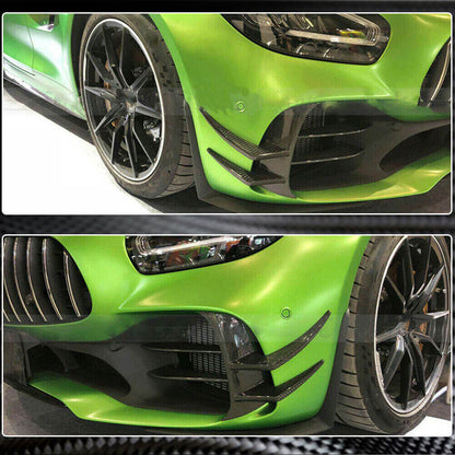 Front bumper extensions V2 (for GT R 2016-2019, Dry Carbon) for Mercedes AMG GT C190/R190 2014-2022 - image 4