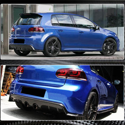 Rear Bumper Diffuser V1 for R/R20 HB 2010-2013 Carbon for Volkswagen Golf 6 2008-2014 - image 4