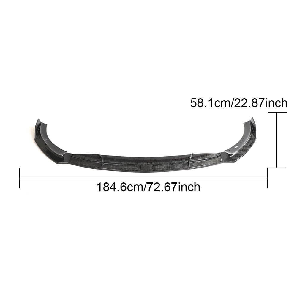 Front Bumper Lip Spoiler (for CLA45 AMG SD, Carbon) for Mercedes CLA C118 2019- - image 4