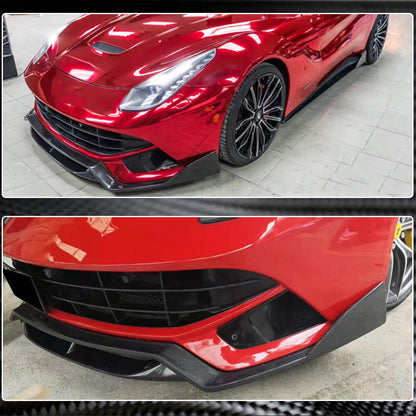 Front Bumper Lip Spoiler (2012-2014, Carbon) for Ferrari F12 Berlinetta 2012-2017 - image 4