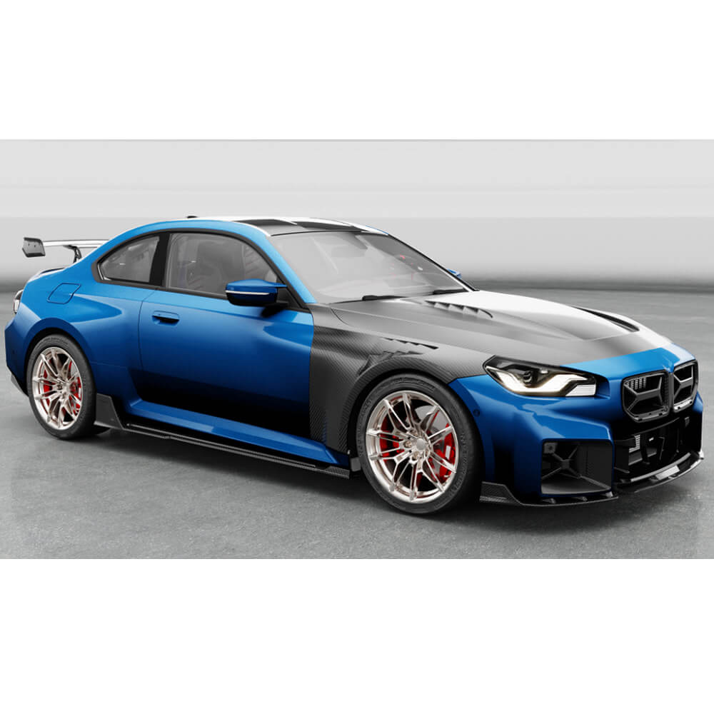 Side Skirts Dry Carbon Fiber V3 (for G87) for BMW 2 Series G42 2021- - image 4