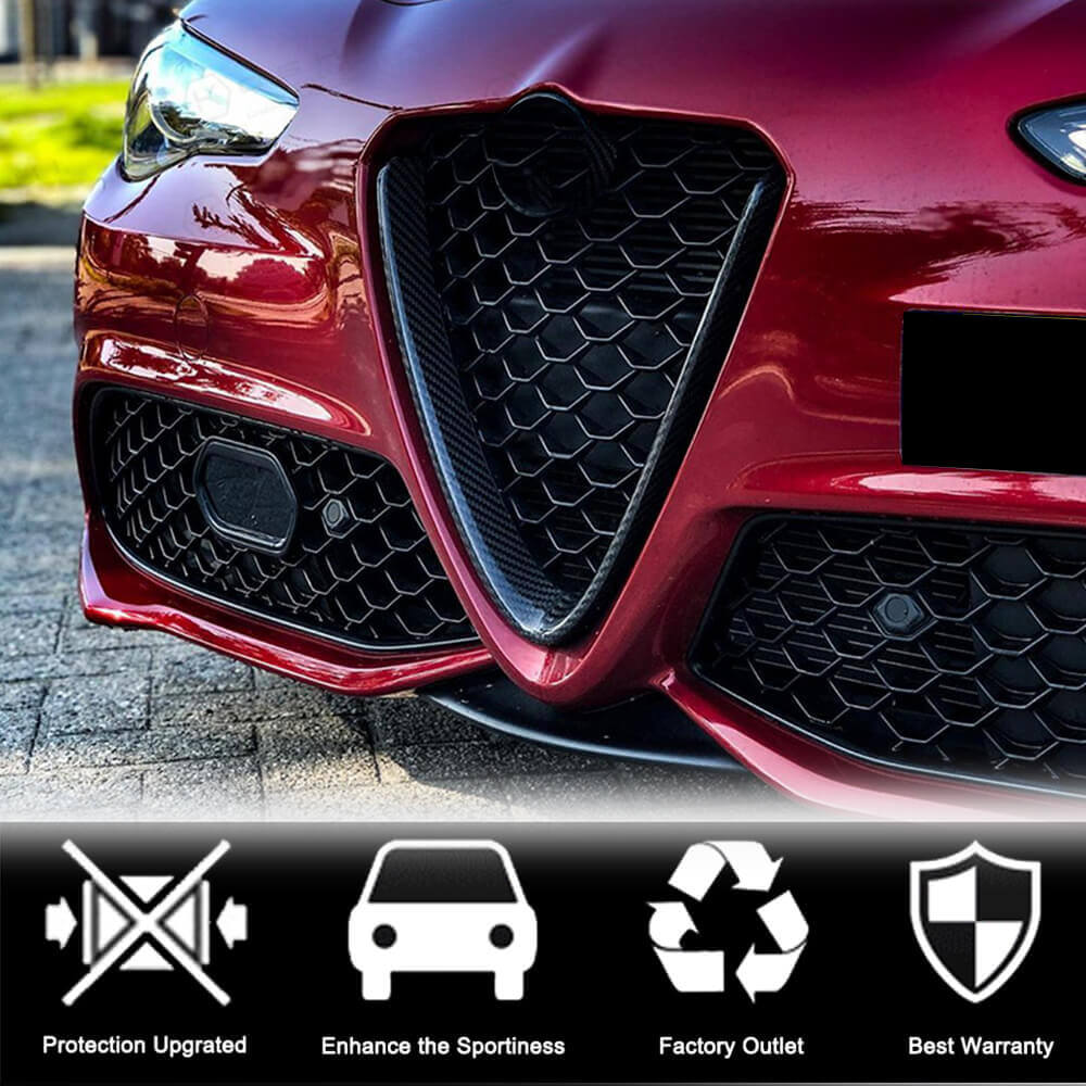 Grille Cover (for Sport/Quadrifoglio) for Alfa Romeo Giulia 2016-2022 - image 4