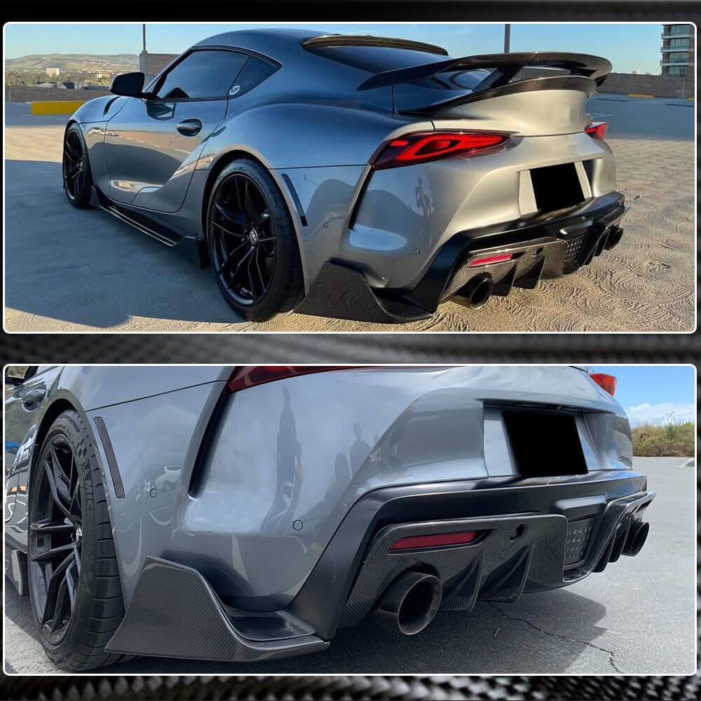 Rear Bumper Diffuser V1 (Carbon) for Toyota Supra 2019- - image 4