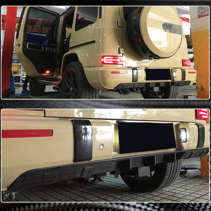 Rear Bumper Diffuser V1 for G63 AMG, Carbon for Mercedes G сlass W463 2018-2024 - image 4
