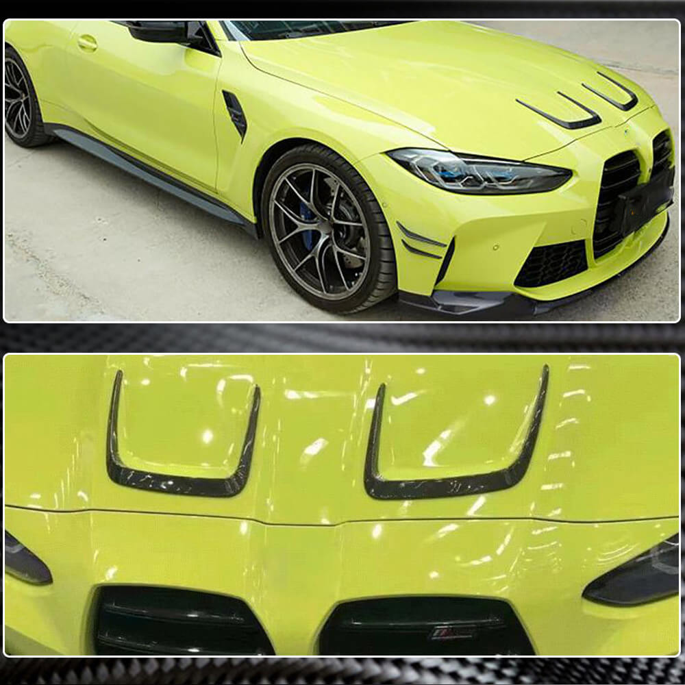 Engine Hood Air Vent Covers Dry Carbon Fiber (2021+) for BMW 4 series G22/23/26 2020- - image 4