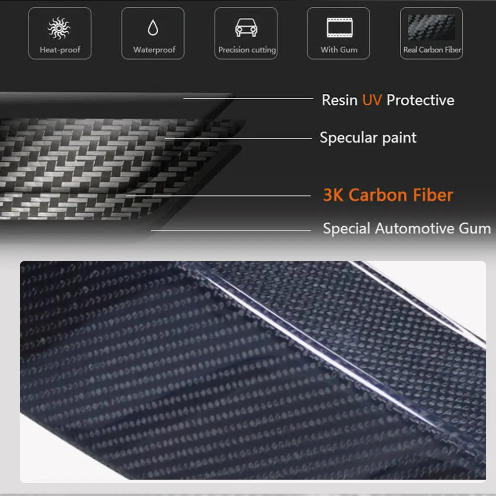 Cover on the front bumper Lip (for AMG-Line 2018-2022, Carbon) for Mercedes S-class W222 - image 4