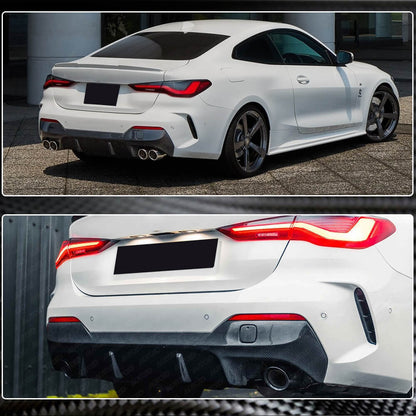 Rear Bumper Diffuser Dry Carbon Fiber V2 (M-Sport) for BMW 4 series G22/23/26 2020- - image 4