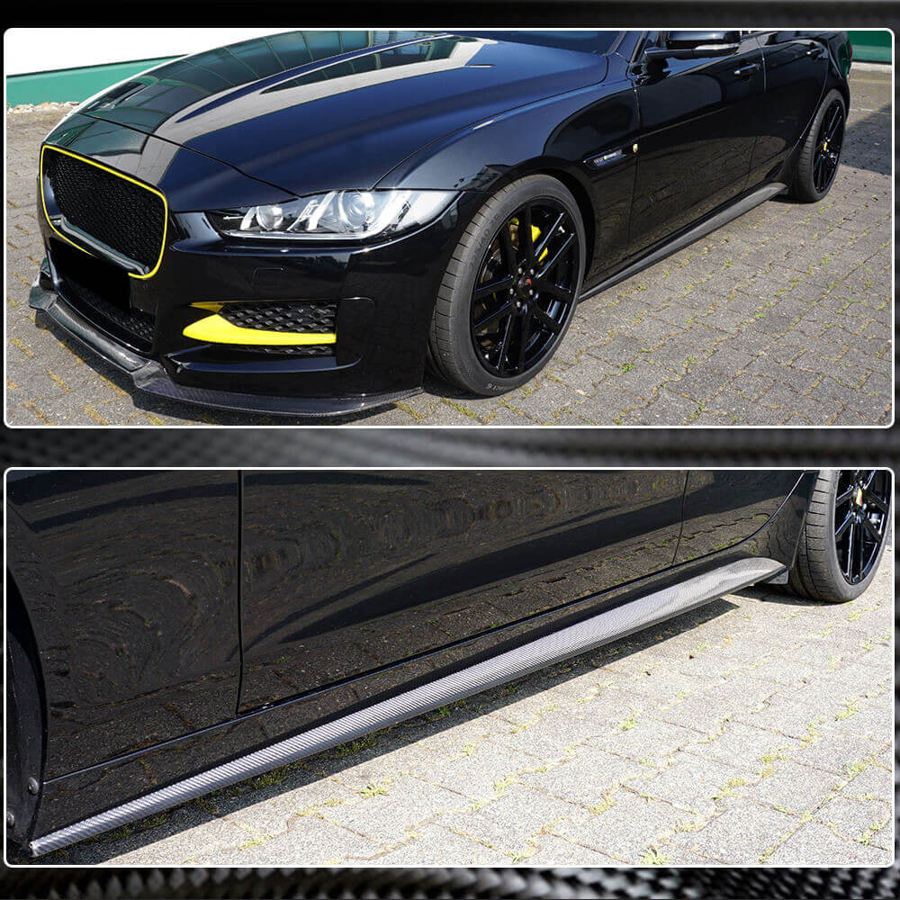 Side sills (2015-2019, Carbon) for Jaguar XE 2015- - image 4