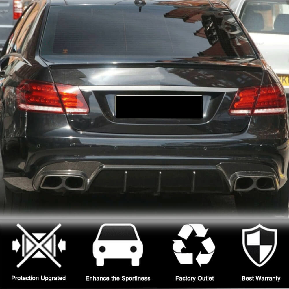 Rear Bumper Diffuser V1 for E63 AMG 2013-2016 Carbon for Mercedes E-сlass W212 2009-2016 - image 4