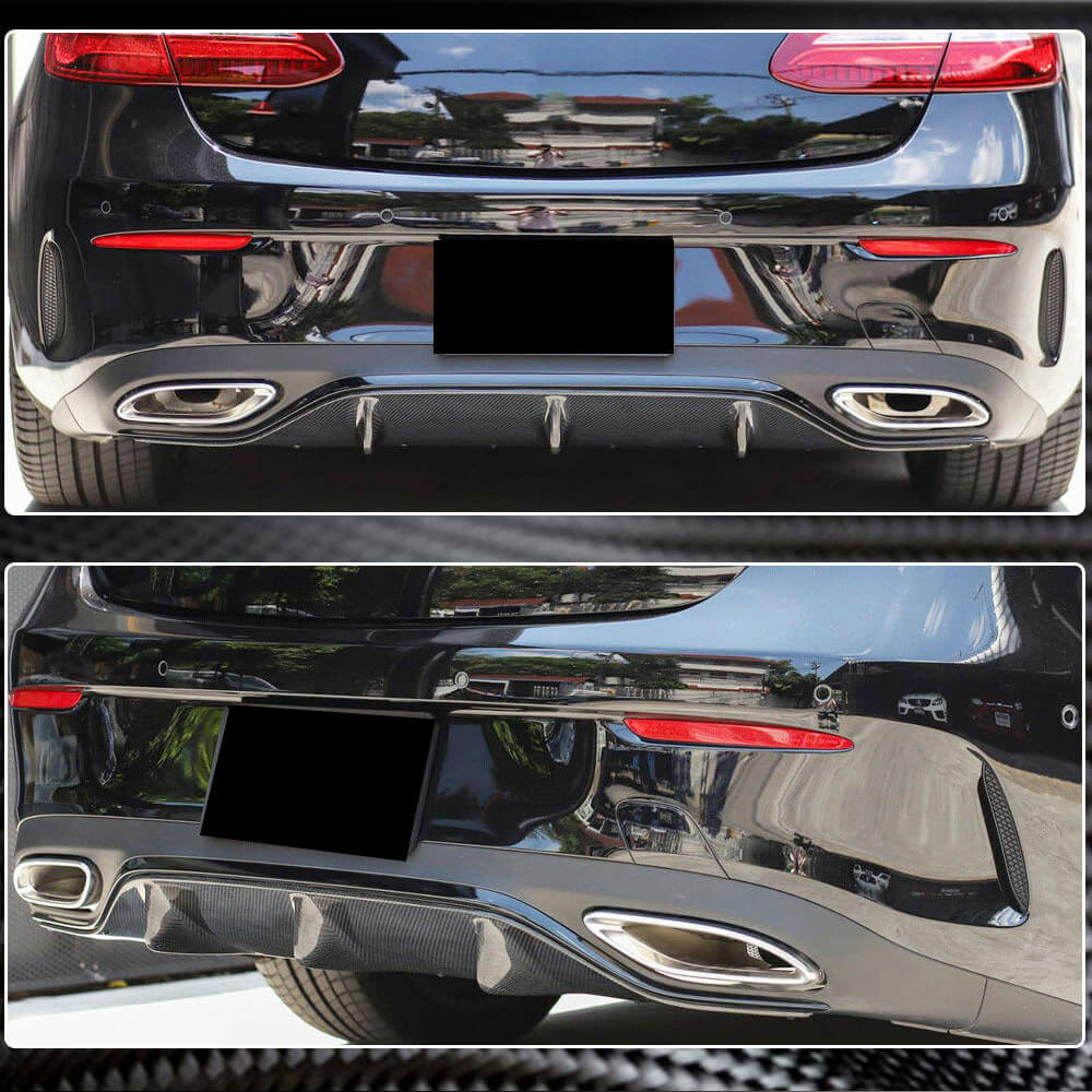 Rear bumper diffuser V2 (for AMG-Line 2017-2019, Carbon) for Mercedes E-class coupe C238 - image 4