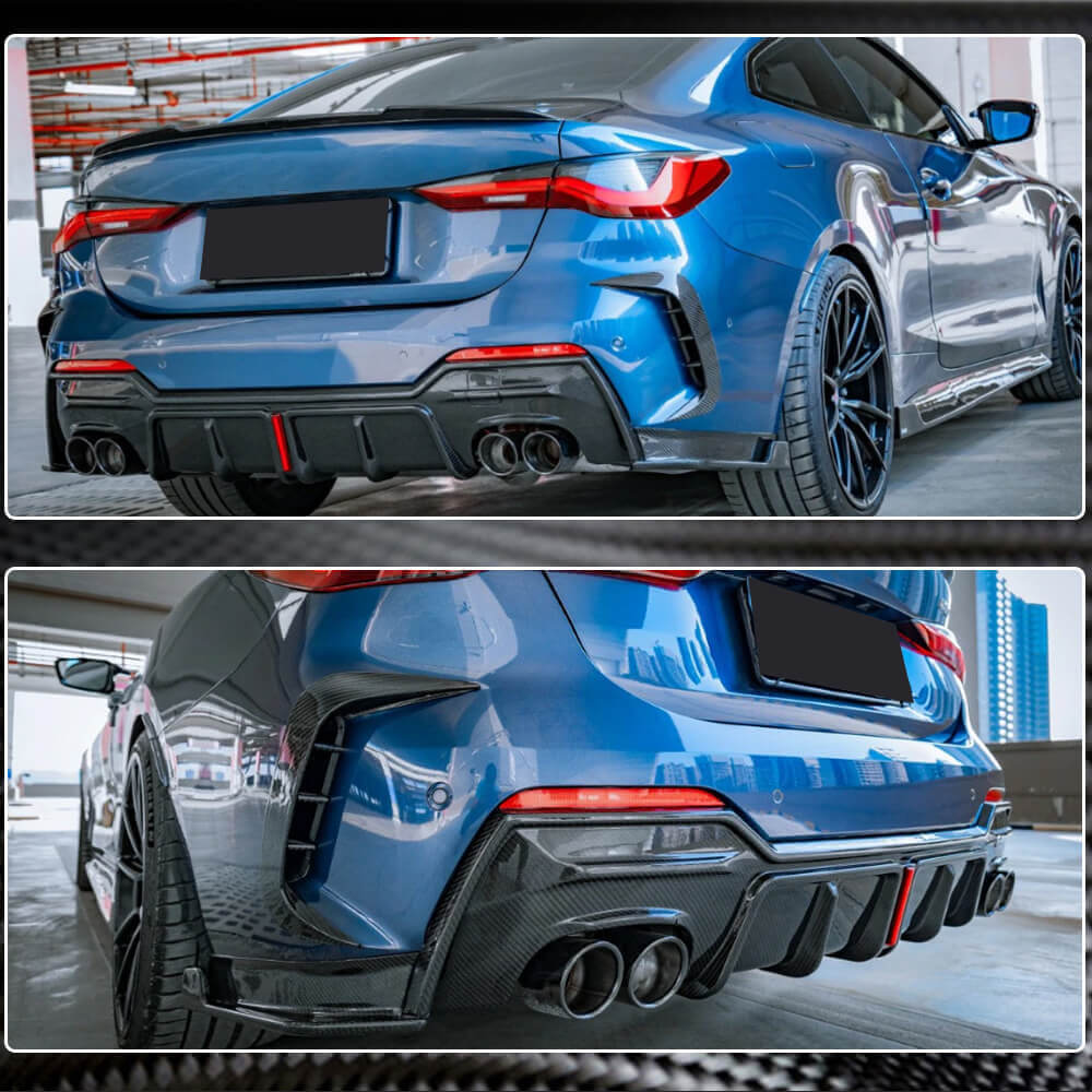 Rear Bumper Diffuser Carbon Fiber V3 (M-Sport) for BMW 4 series G22/23/26 2020- - image 4