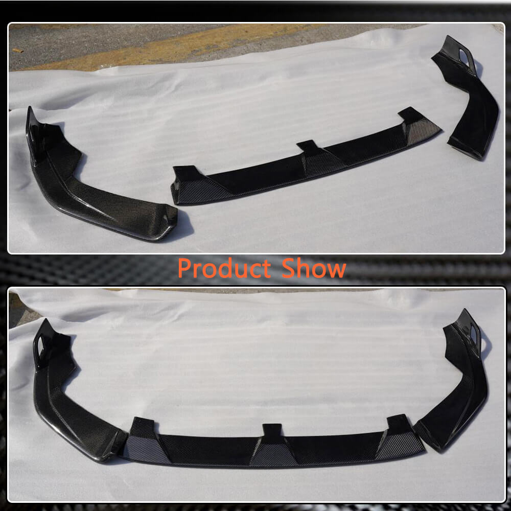 Front Bumper Lip Spoiler (for F98 2022-2025, Carbon) for BMW X4 G02 2018- - image 4
