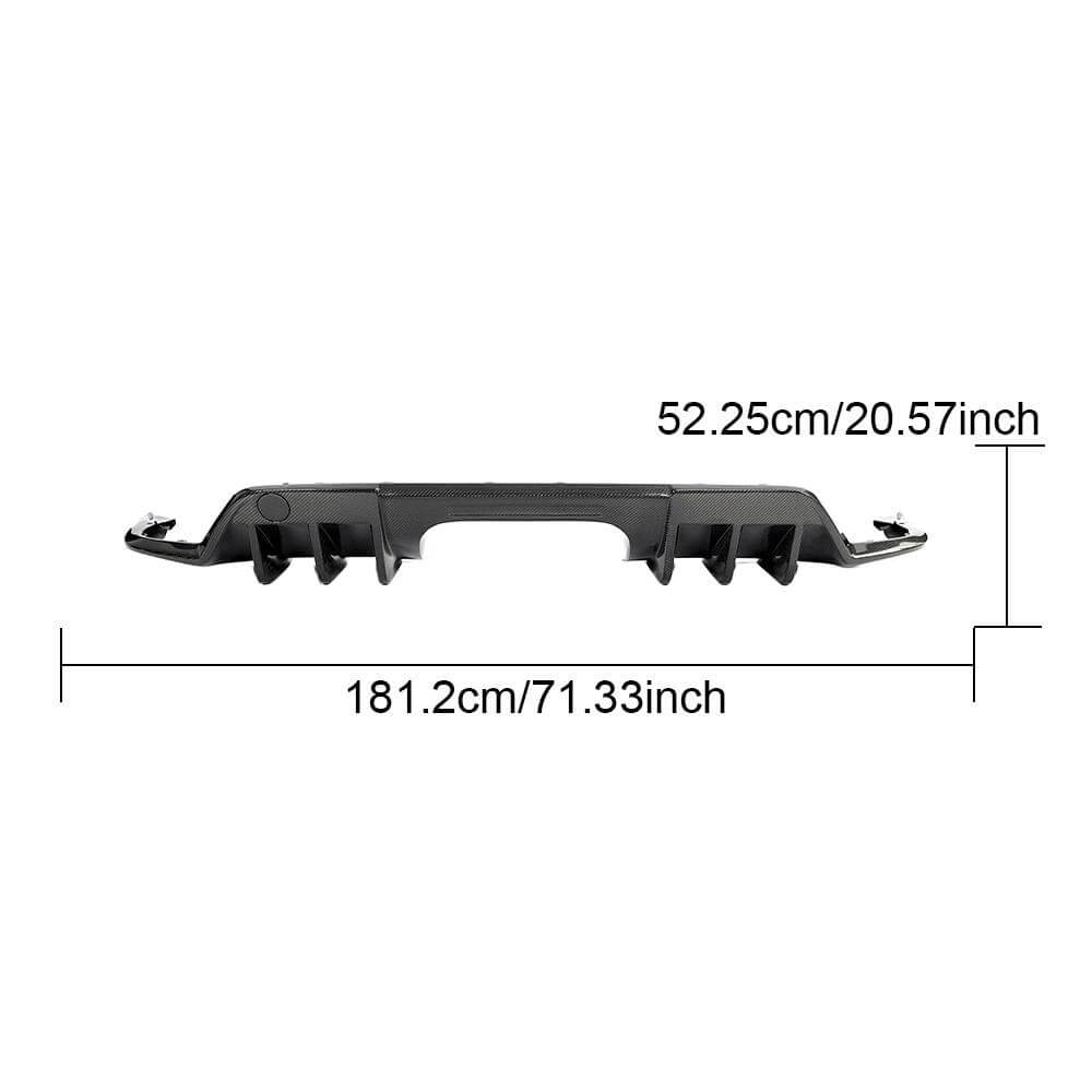 Rear Bumper Diffuser (Carbon) for Honda Civic HB 2021- - image 4