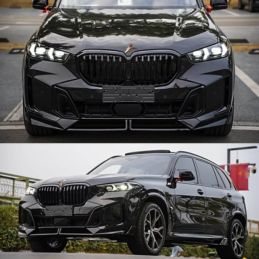 Front Lip Spoiler Paradigm V-5 (2023-, Gloss Black) for BMW X5 G05 2019- - image 4