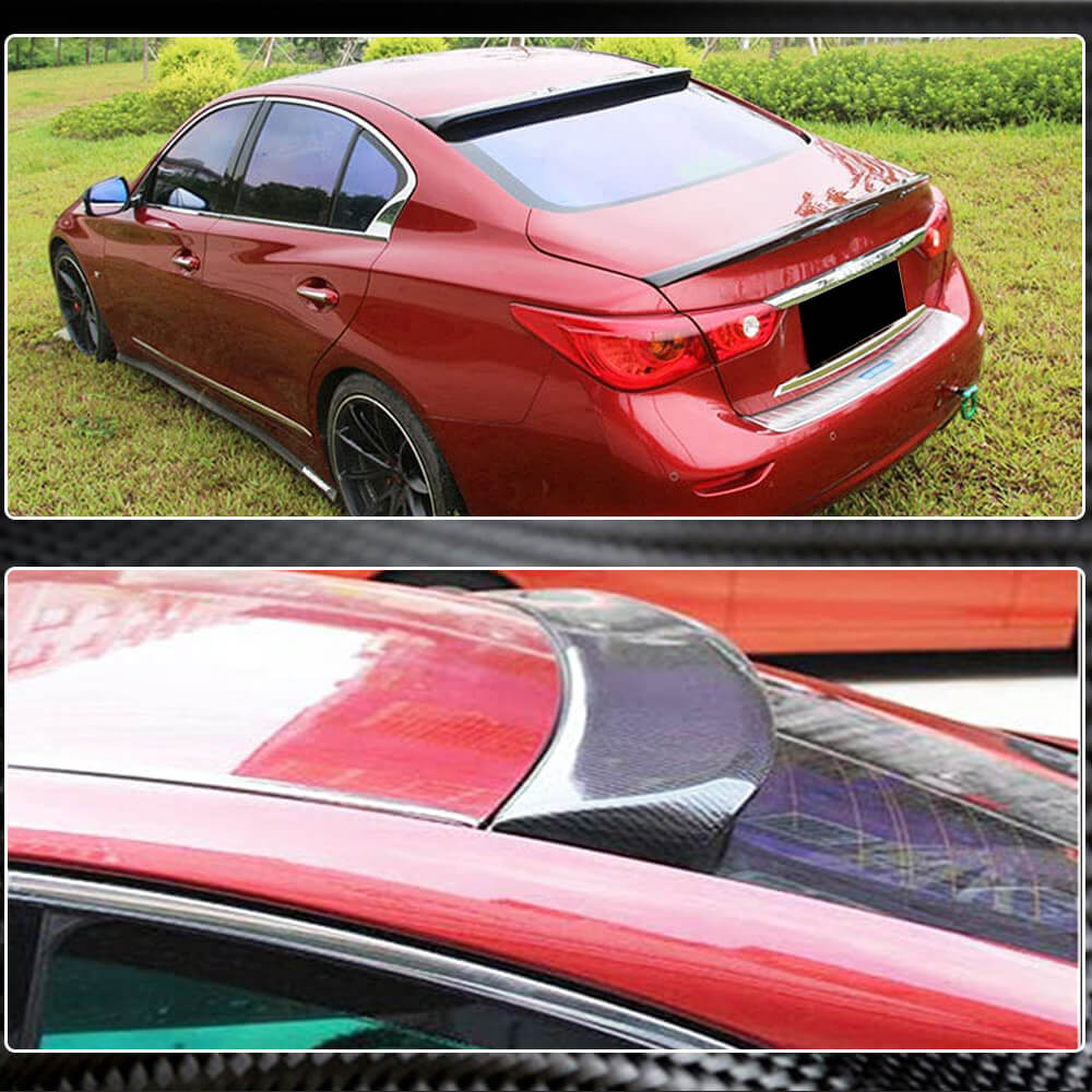 V2 Rear Window Spoiler (for Q50, Carbon) for Infiniti Q50/Q60 2013-2024 - image 4