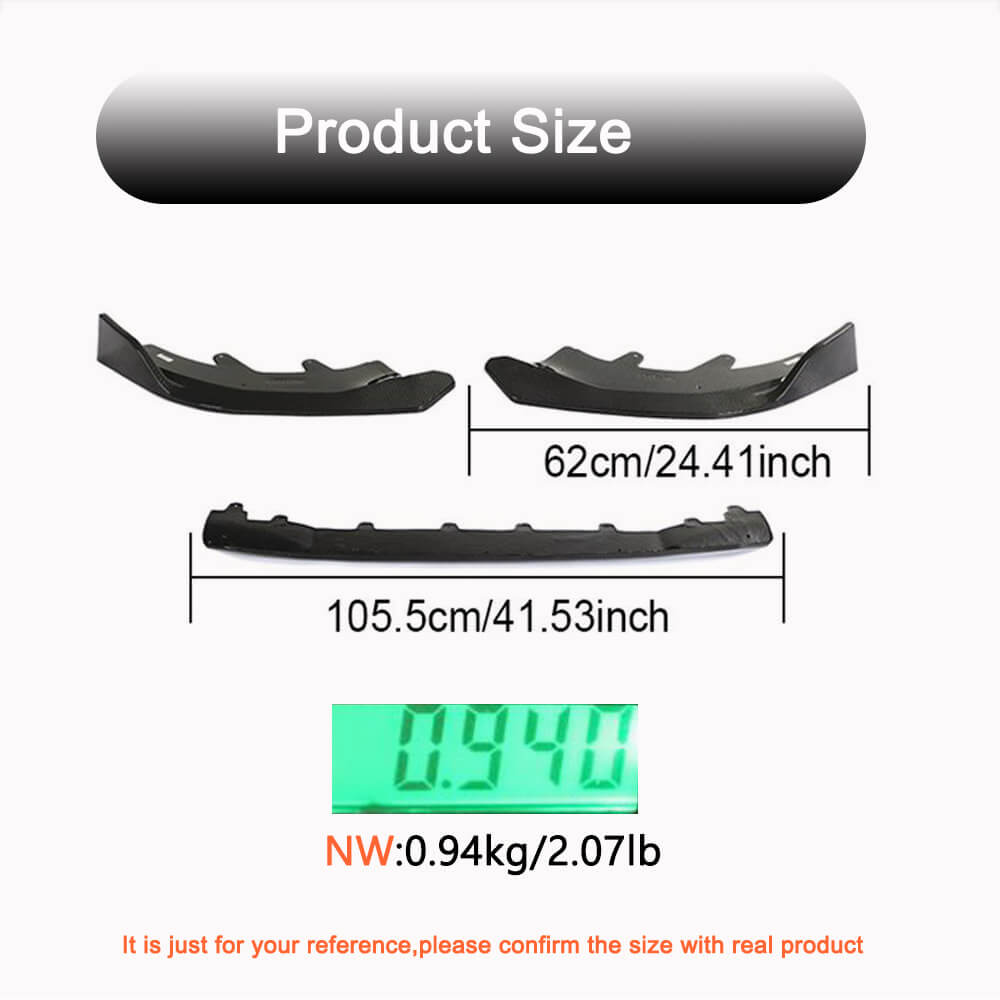 Front Bumper Lip Carbon Fiber for BMW 2 Series G42 2021- - image 4