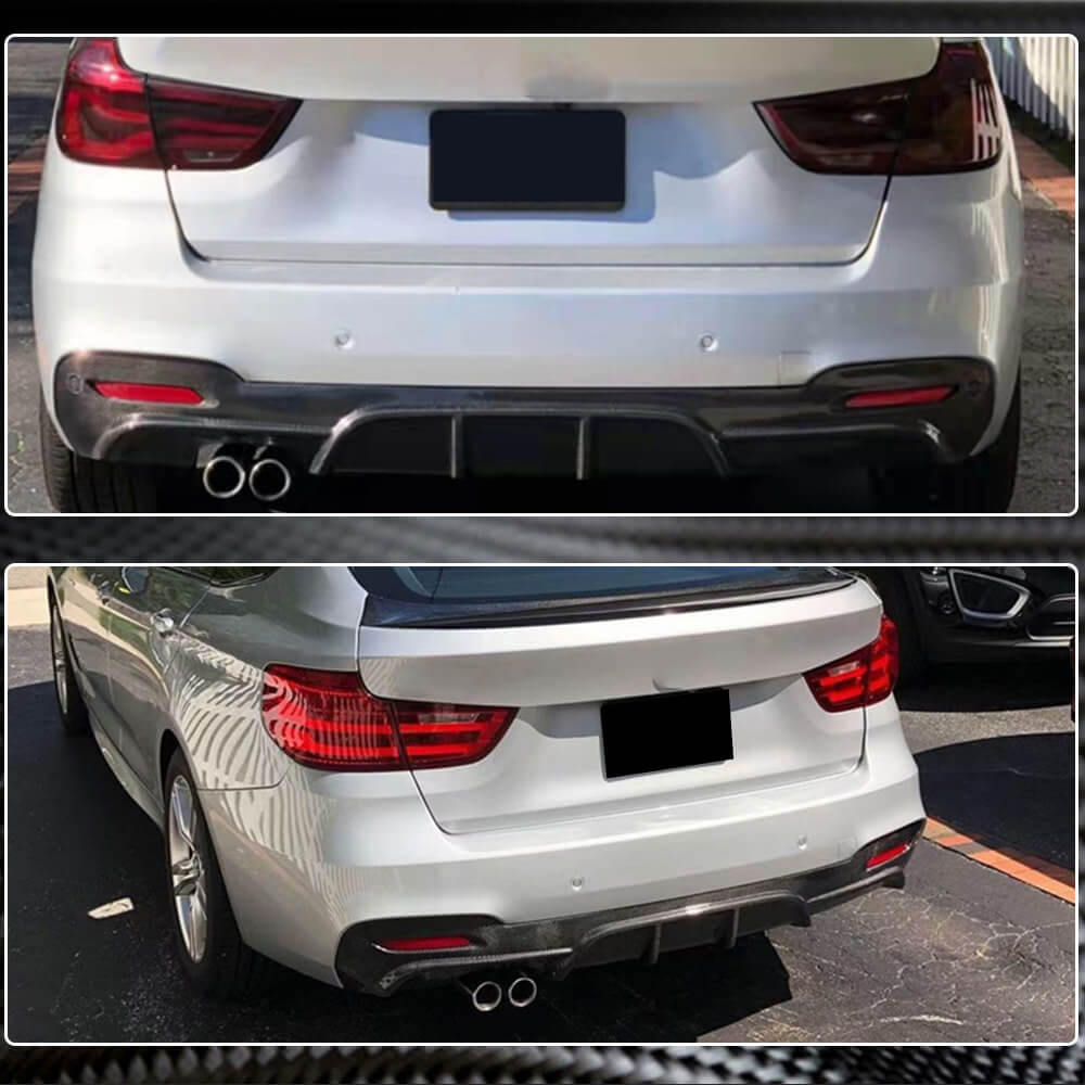 Rear Bumper Diffuser Carbon Fiber V1 (for F34 M-Sport) for BMW 3 series F-30/31/34 2012-2019 - image 4