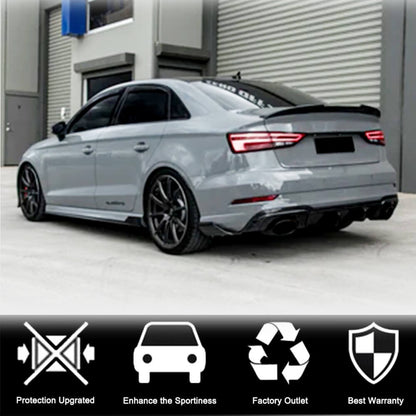 Side Skirts V1 (for S-Line SD, Carbon) for Audi A3 2012-2020 - image 4