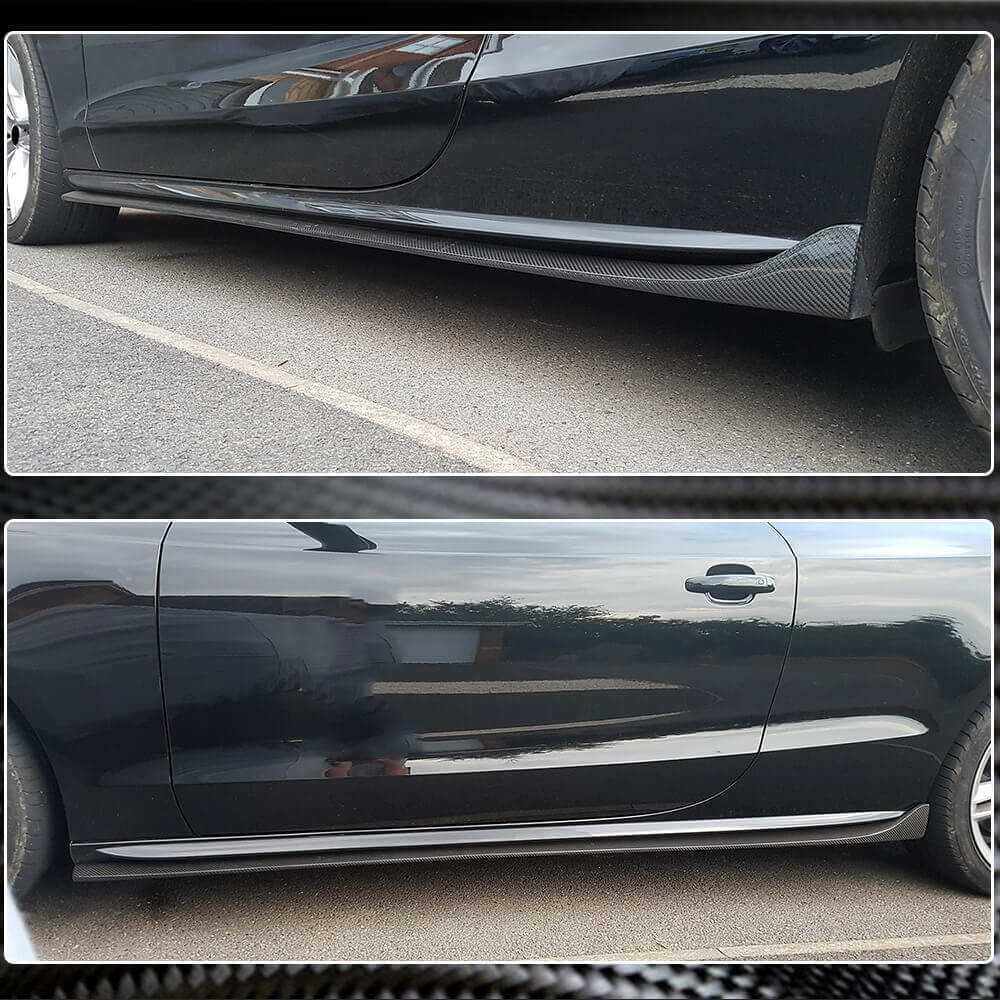 Side Skirts (Coupe/Cabriolet, Carbon) for Audi A5 2007-2015 - image 4