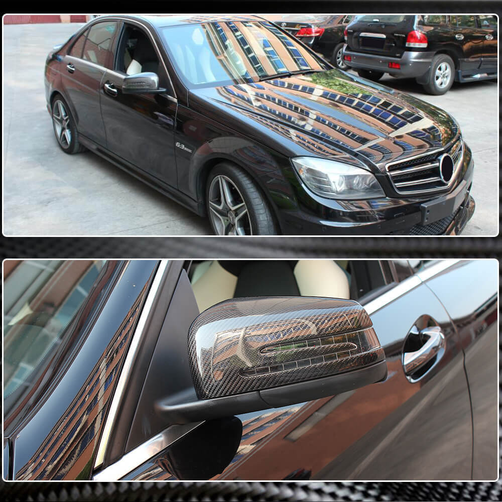 Carbon Mirror Covers for Mercedes C-class W204 2007-2015 - image 4