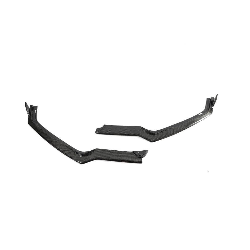 Front Bumper Lip Spoiler (2019-2022, Carbon) for Chevrolet Corvette C8 2019- - image 4