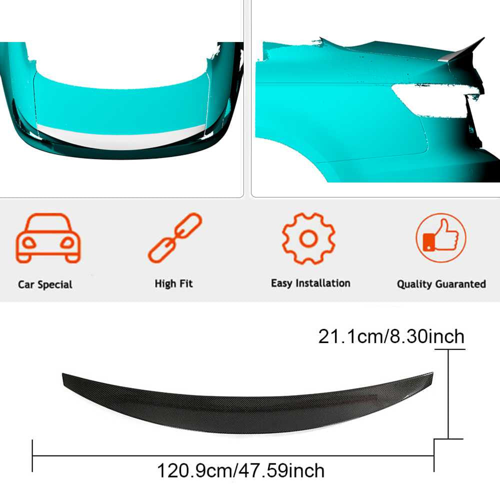 V1 Spoiler (for Sedan, Carbon) for Audi A4 B9 2015-2024 - image 4