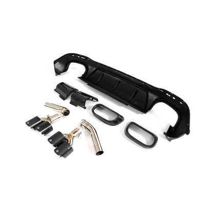 Rear bumper diffuser (for GLE63 AMG 2019-2023, Carbon) for Mercedes GLE W167 - image 4