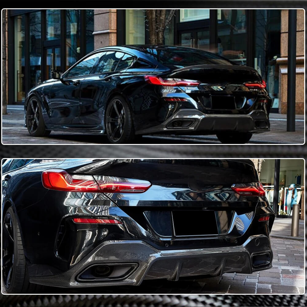 Rear Bumper Diffuser V2 (for G16 M-Sport, Carbon) for BMW 8 Series G14/G15/G16 2018- - image 4