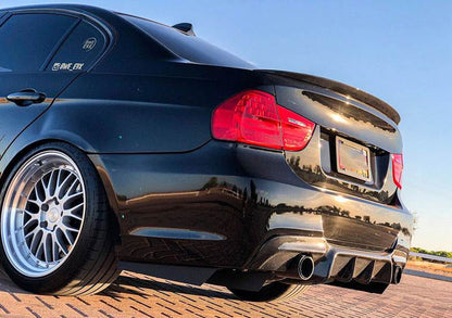 Rear Bumper Diffuser Carbon Fiber V2 (for E90 M Sport) for BMW 3 series E-90/91/92/93 2005-2011 - image 4