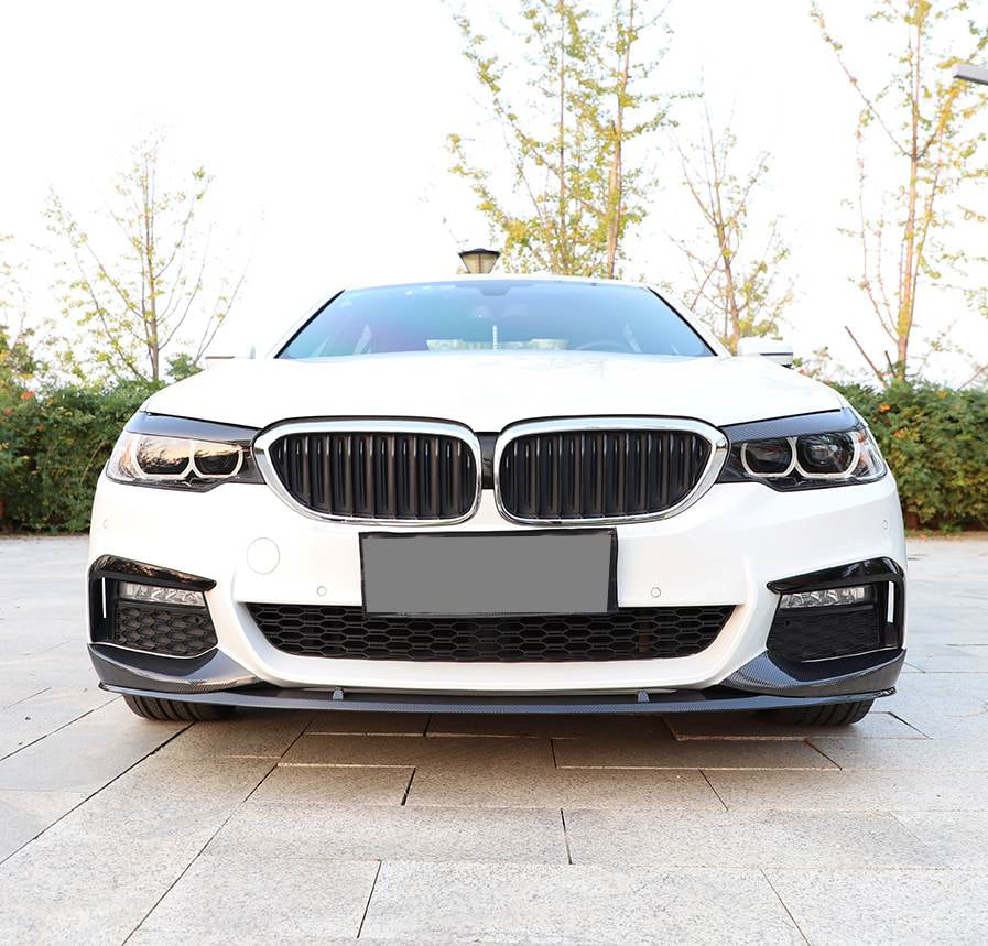 Front Bumper Lip V6 for M-Sport 2017-2020 Carbon for BMW 5 Series G30/31 2017-2023 - image 4