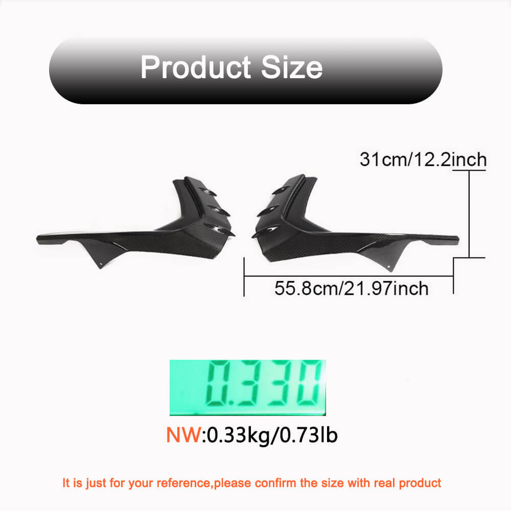 Front bumper extensions (for S-Line SD 2020-2023, Carbon) for Audi A3 2020- - image 4