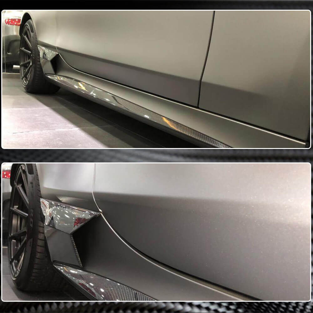 Side Skirt Extensions (for AMG-Line 2015-2018, Carbon) for Mercedes S-class C217 Coupe 2014-2020 - image 4