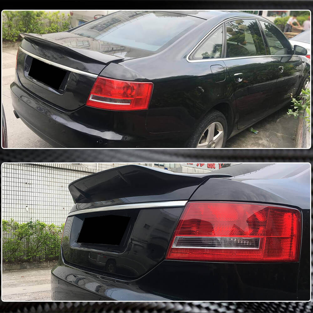 Rear Trunk Spoiler Carbon Fiber for Audi A6 C6 2004-2011 - image 4