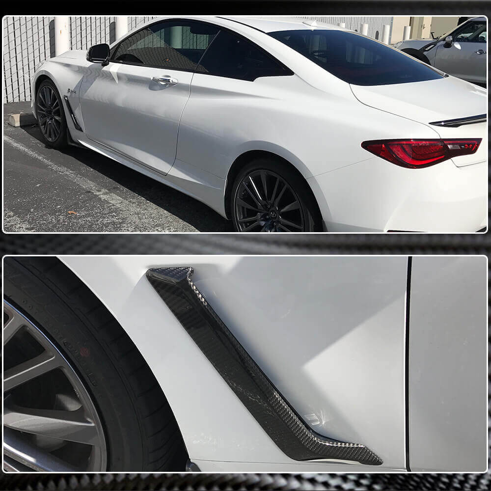 Front fenders (for Q60 2016-2022, Carbon) for Infiniti Q50/Q60 2013-2024 - image 4