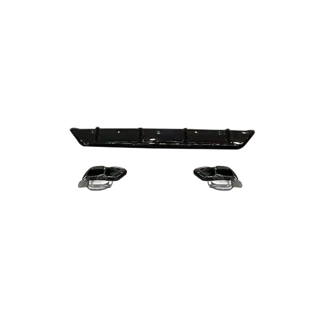 Rear Bumper Diffuser with Tail Pipe Tips Glossy Black ABS (2023+) for BMW X6 G06 2019- - image 4