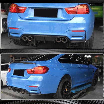 Rear Bumper Diffuser Carbon Fiber V6 (for F82/F83) for BMW 4 series F-32 2012-2020 - image 4