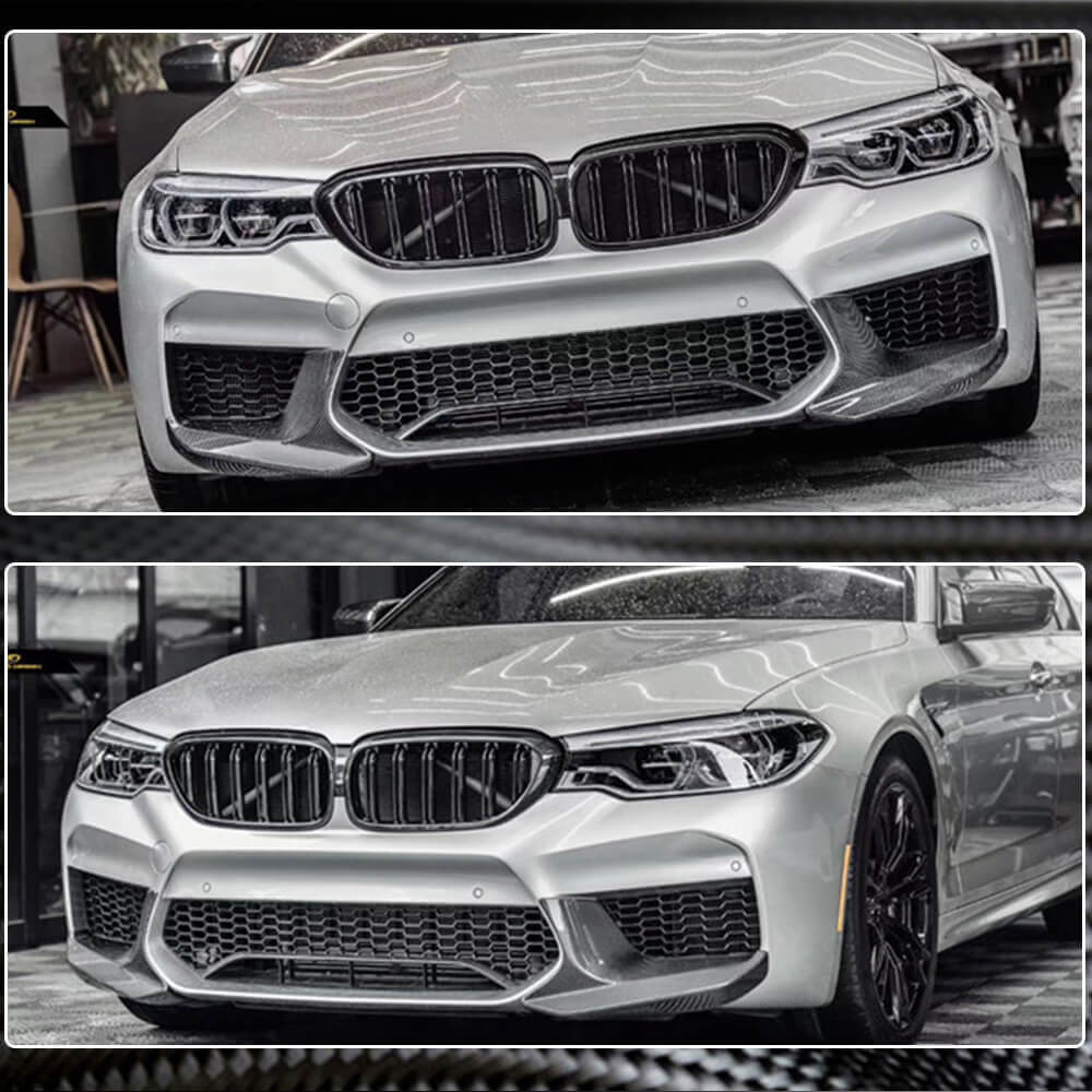 Front Bumper Flap Extensions (for M5 F90 2017-2020, Carbon) for BMW 5 Series G30/G31 2017-2023 - image 4