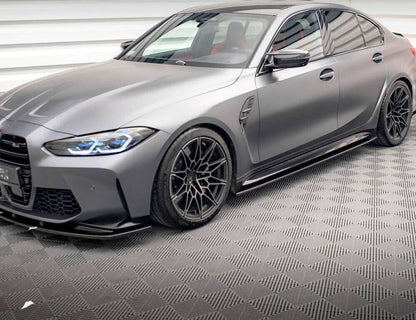 Side Skirt Extensions V5 (for G80, Carbon) for BMW 3 Series G20/21 2018- - image 4