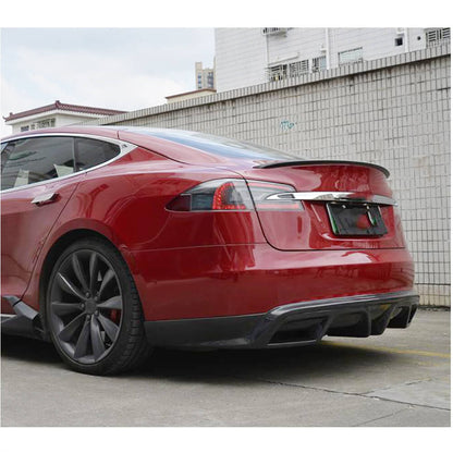 Rear Bumper Diffuser Carbon Fiber (2012-2015) for Tesla Model S - image 4