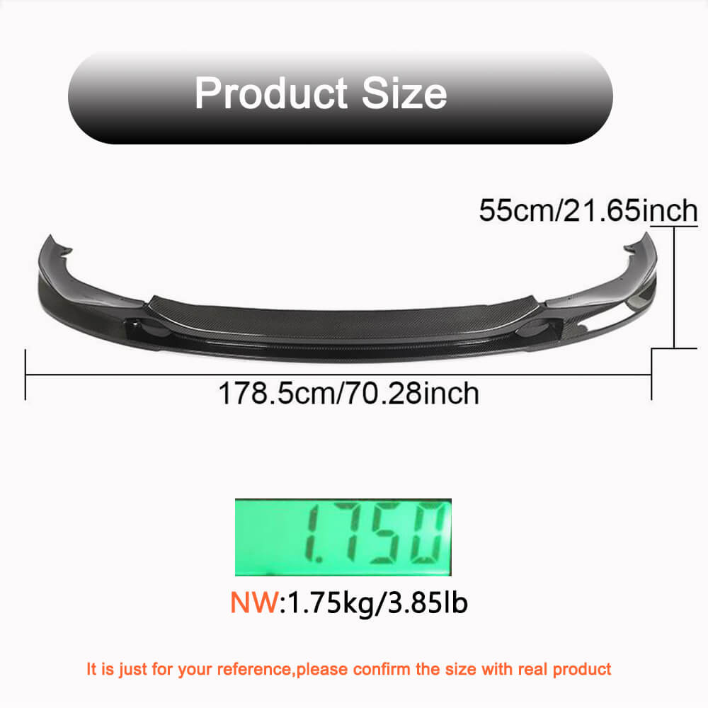 Front Bumper Lip V2 for M-Sport 2019-2022, Carbon for BMW 7 Series G11/G12 2015-2022 - image 4