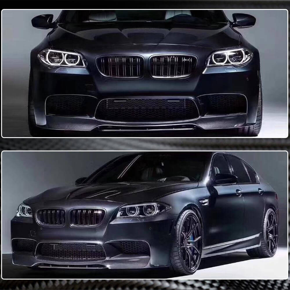 Front Bumper Lip Carbon Fiber V1 (for M5) for BMW 5 series F-10/11/07 2010-2016 - image 4