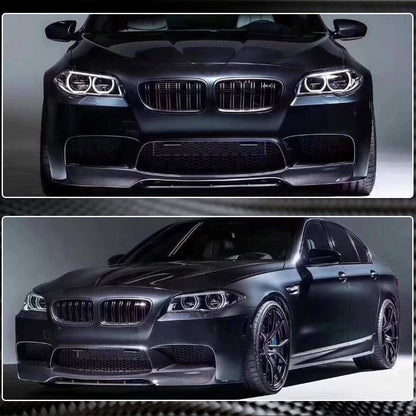 Front Bumper Lip Carbon Fiber V1 (for M5) for BMW 5 series F-10/11/07 2010-2016 - image 4